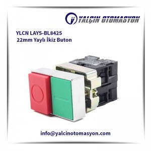 YLCN LAY5-BL8425 22mm Yaylı İkiz Buton