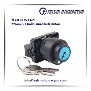 YLCN LAY5-EG21 22mm 0-1 Kalıcı Anahtarlı Buton