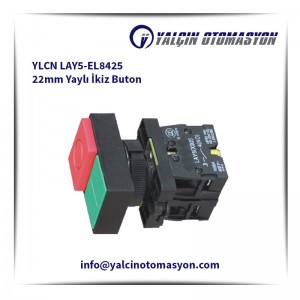 YLCN LAY5-EL8425 22mm Yaylı İkiz Buton