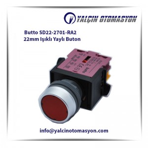 Butto SD22-2701-RA2 22mm Işıklı Yaylı Buton