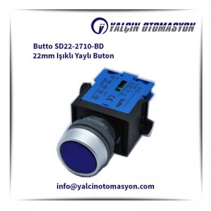 Butto SD22-2710-BD 22mm Işıklı Yaylı Buton