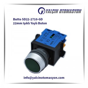 Butto SD22-2710-GD 22mm Işıklı Yaylı Buton