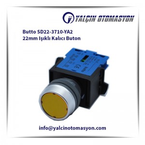 Butto SD22-3710-YA2 22mm Işıklı Kalıcı Buton