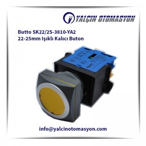 Butto SK22/25-3810-YA2 22-25mm Işıklı Kalıcı Buton
