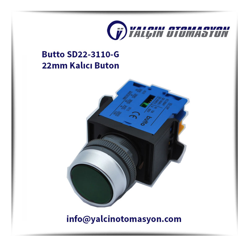 Butto SD22-3110-G 22mm Kalıcı Buton