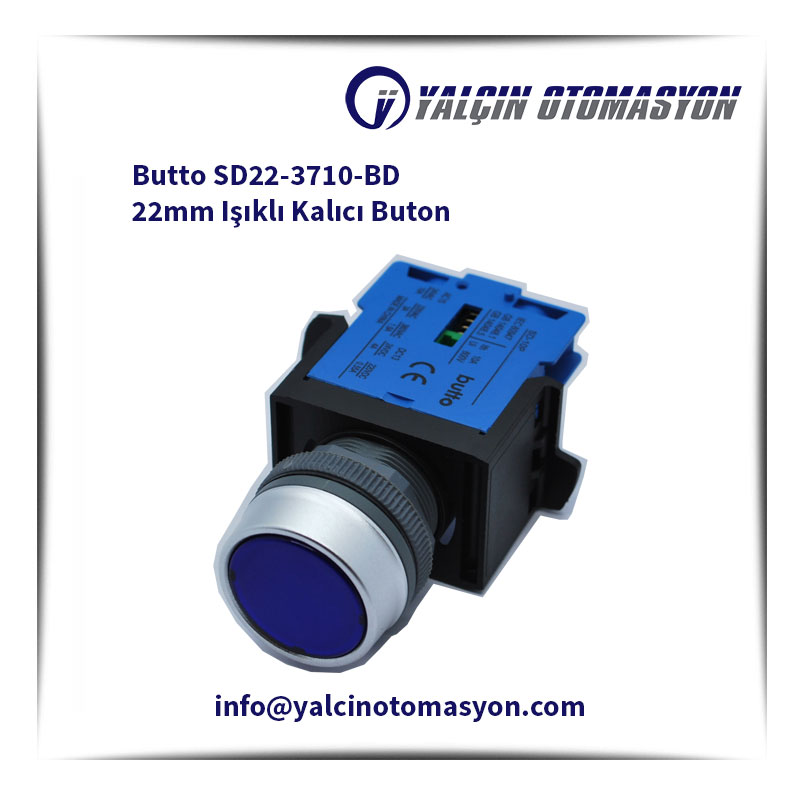 Butto SD22-3710-BD 22mm Işıklı Kalıcı Buton
