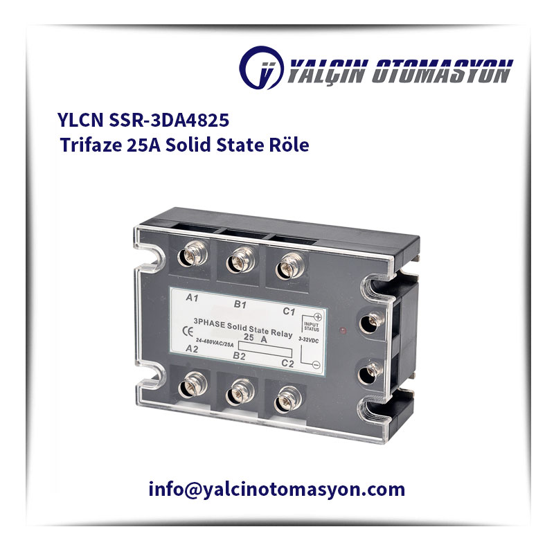 YLCN SSR-3DA4825 Trifaze 25A Solid State Röle