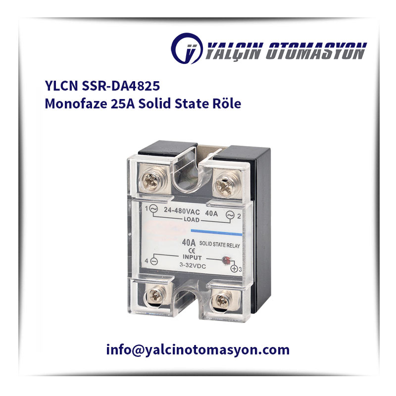 YLCN SSR-DA4825 Monofaze 25A Solid State Röle